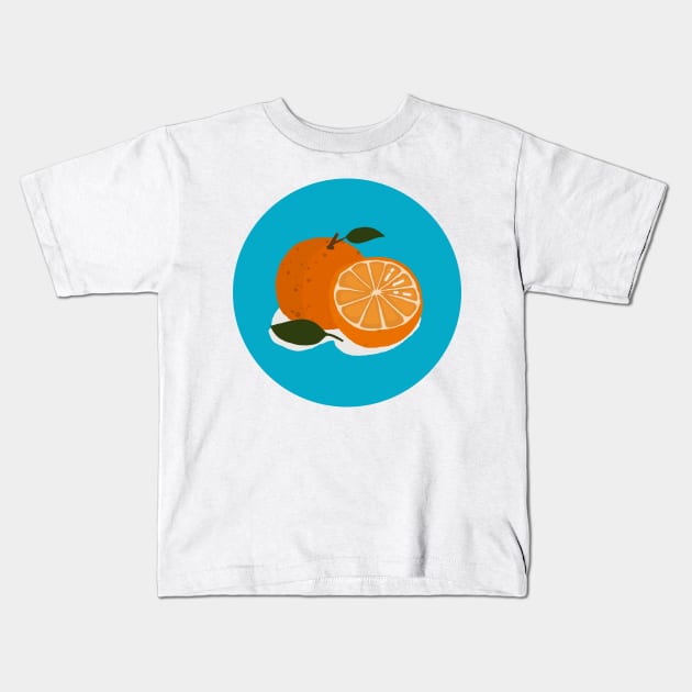 Orange Kids T-Shirt by theladyernestember